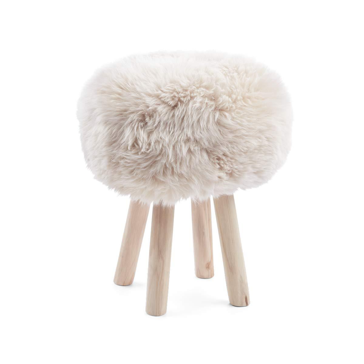 Stool Cover | D35 x H17 cm. | New Zealand Sheepskin | LW - Naturescollection.eu