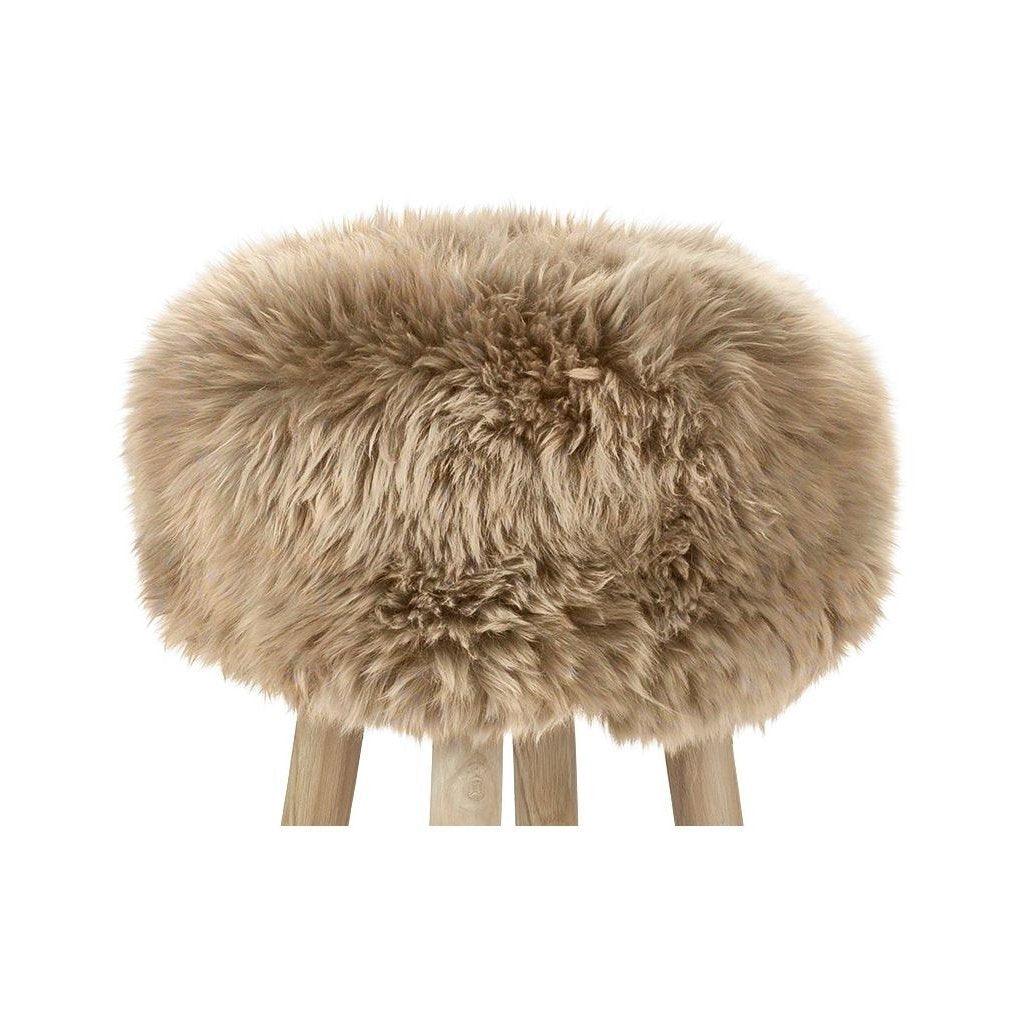 Stool Cover | D35 x H17 cm. | New Zealand Sheepskin | LW - Naturescollection.eu