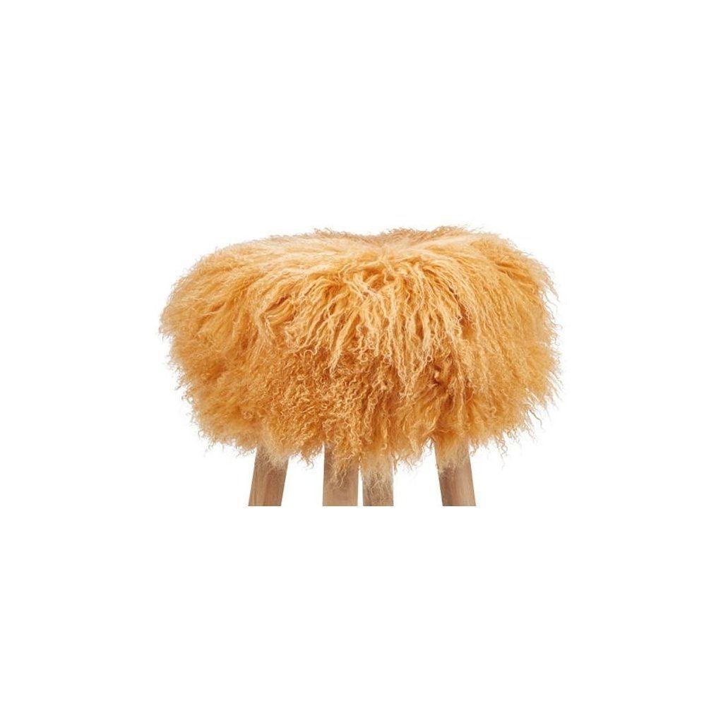 Stool Cover | D35 x H17 cm. | Tibetan Sheepskin - Naturescollection.eu