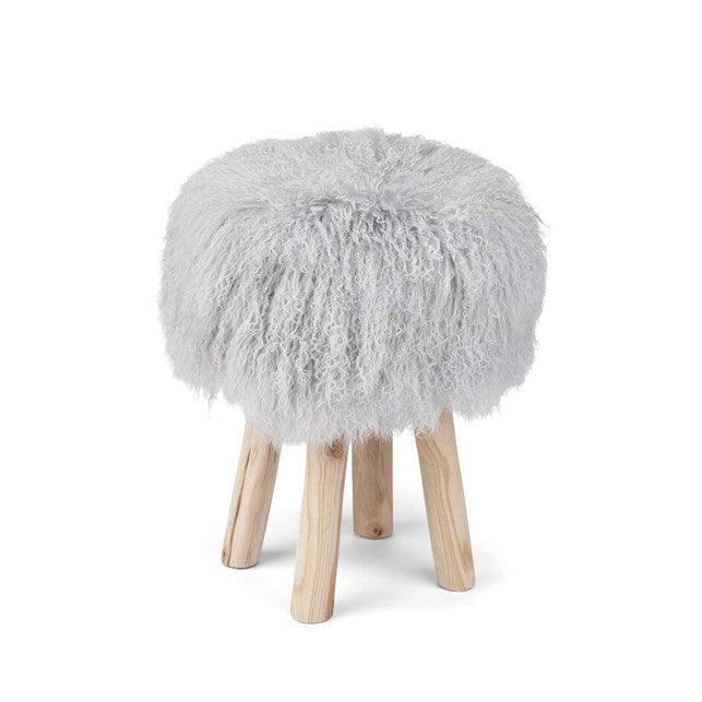 Stool Cover | D35 x H17 cm. | Tibetan Sheepskin - Naturescollection.eu