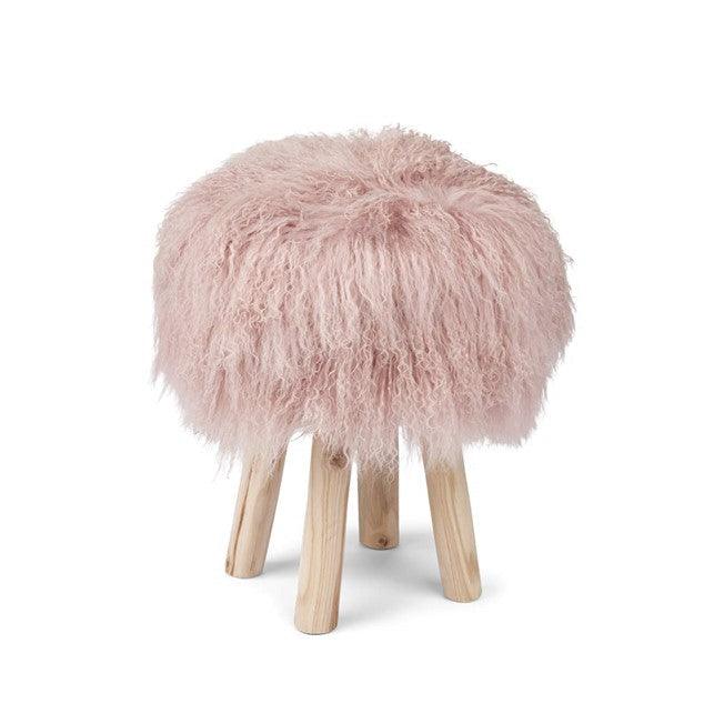 Stool Cover | D35 x H17 cm. | Tibetan Sheepskin - Naturescollection.eu