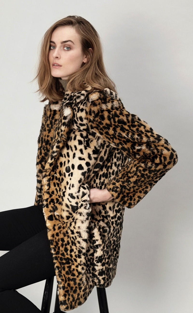 NC Fashion Chrystal Coats Leopard
