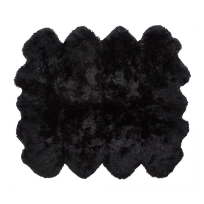 Lammfell Teppich - Teppich aus Lammfell - Lammfell neuseeland - Lammfell Teppich schwarz