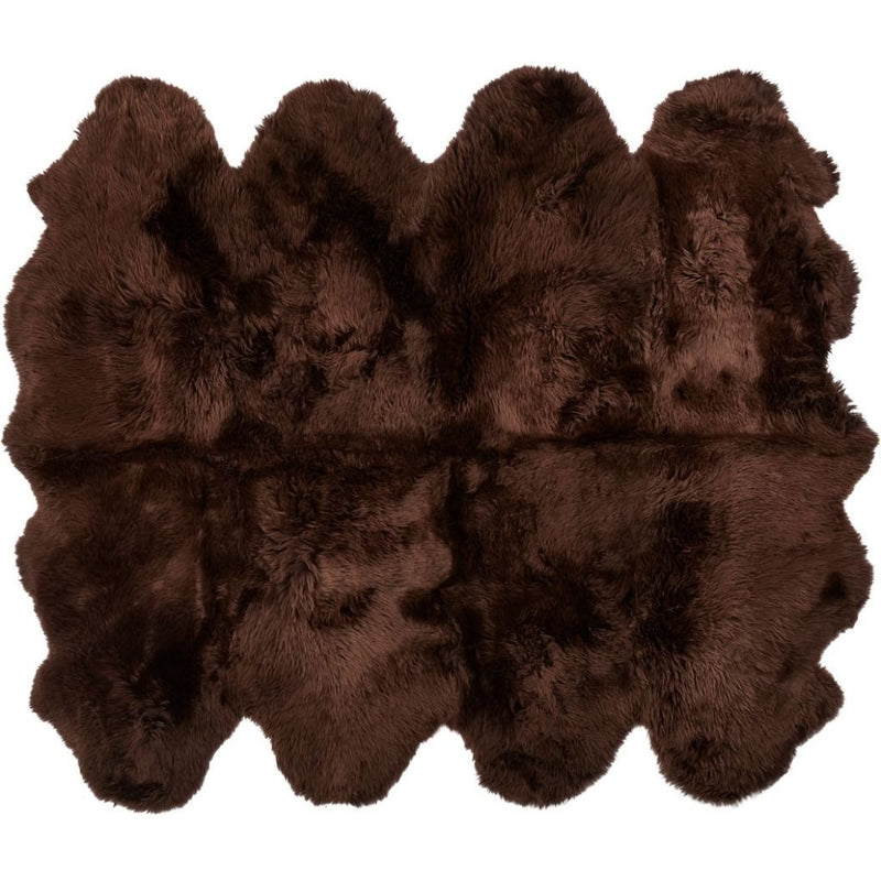 Lammfell Teppich - Teppich aus Lammfell - Lammfell neuseeland - Lammfell Teppich schokolade braun