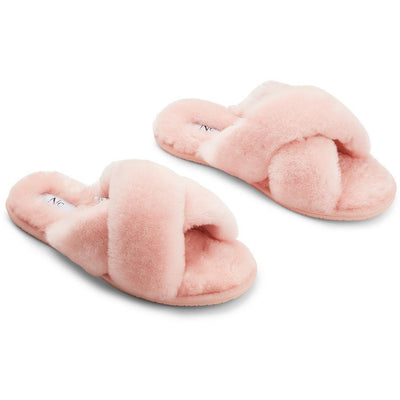 Pink Slippers aus echtem Lammfell