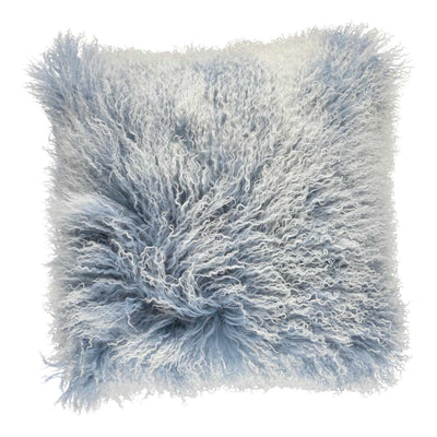 NC Living 'SNOW COLLECTION' - Cushion, Tibetan Sheepskin, 40x40 cm Cushions Faded Denim/Snow Top
