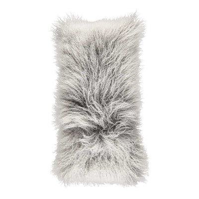 NC Living 'SNOW COLLECTION' - Cushion, Tibetan Sheepskin, 28x56 cm Cushions Ash/Snow Top