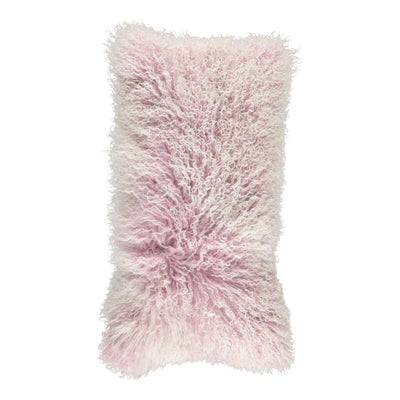 NC Living 'SNOW COLLECTION' - Cushion, Tibetan Sheepskin, 28x56 cm Cushions Lilac/Snow Top